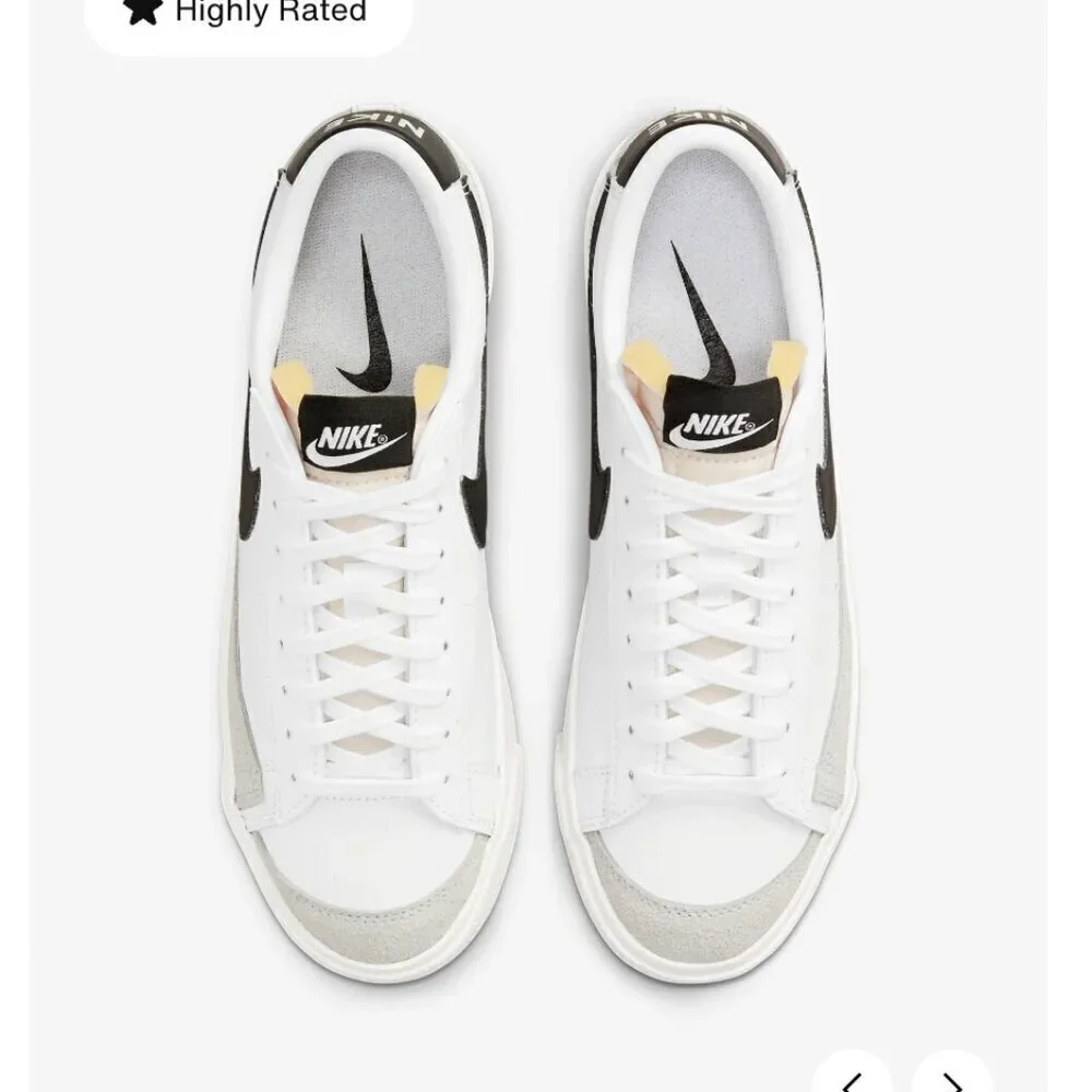 GENTLY USED Nike Blazer Low '77 Women's Shoes | Size 8.5 | Color White - Picture 2 of 8